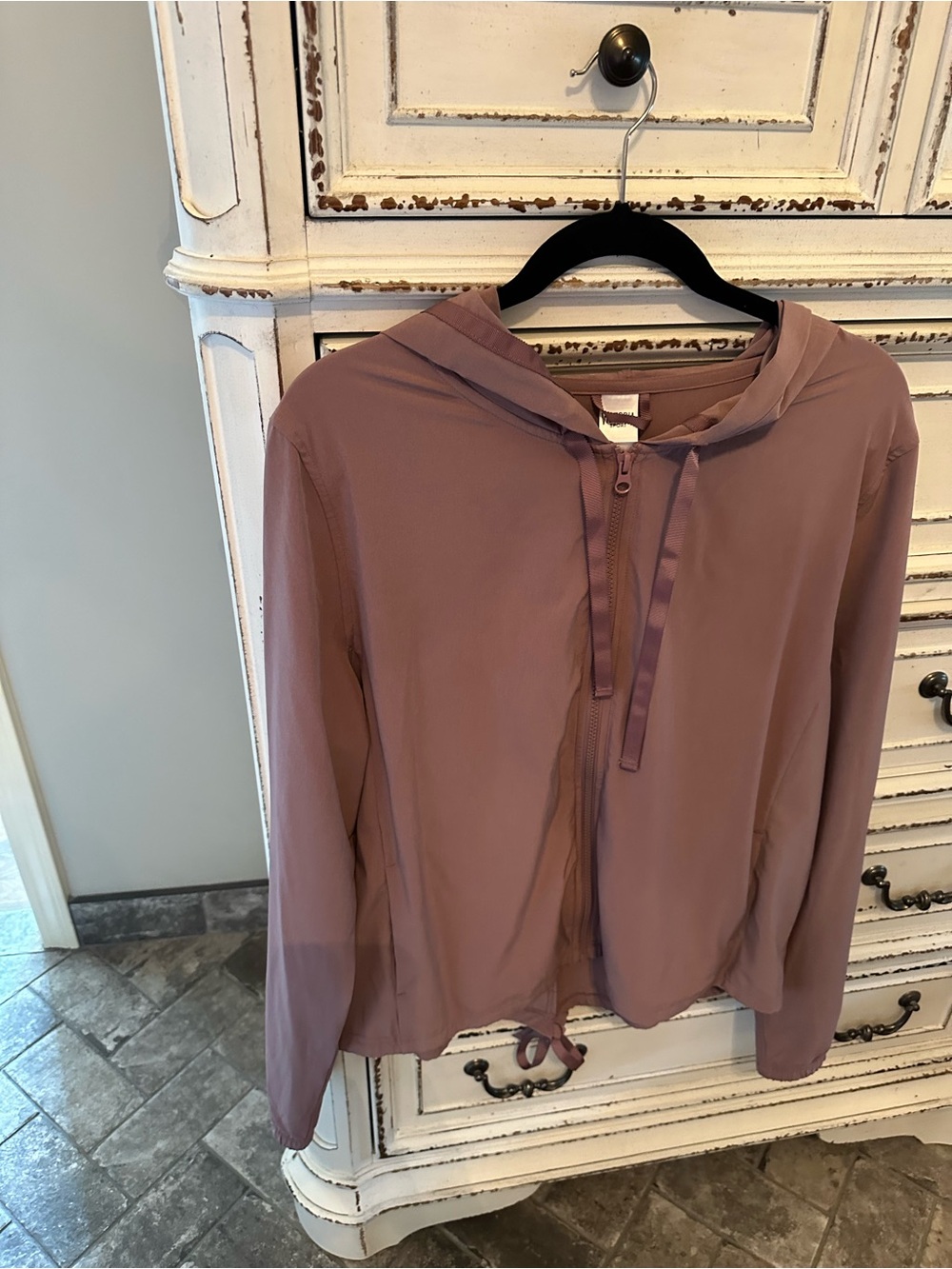 Victoria's Secret Dusty Mauve Hooded Zip-Front Hoodie